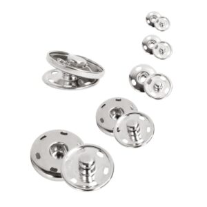 JOSDIOX 67 Sets Sew‑On Snaps, Multi‑Size Copper Press‑Stud Fasteners Silver