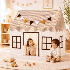 JoyStone Kids Play Tent, Toddler Tent with Star Light, Bunting Flag, Large Kids Playhouse for Indoor Outdoor, Toy Gift for Boys Girls, 51" x 49"x37"