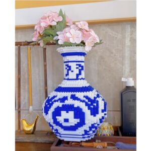JQARCH Micro Building Blocks for Adults, 3200 PCS 3D Vase Building Set