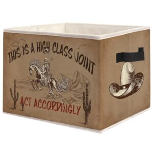 JWYNB Gothic Western Cowboy Foldable Storage Bins Box