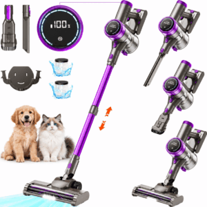 KANFUAQ Cordless Stick Vacuum Cleaner 38KPA 50Mins 2600mAh Lightweight for Home Pet Hair Carpet Hard Floor