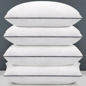 KAQINU Standard Size Bed Pillows for Adult,4 Pack Great Support Luxury Hotel Pillows for Side,Stomach and Back Sleepers.