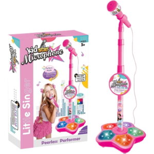 Karaoke Toys for Girls 3-6 Years Toddlers, Singing Microphone for Girls 3-6 Years Old, Microphones and Adjustable Stand