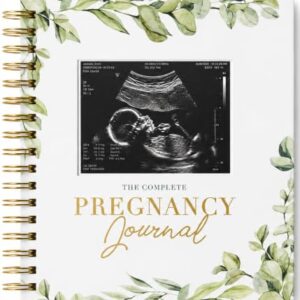 Keepsake Pregnancy Book & Journals - 40 Weekly Calendars Milestone Journey - 120+ Page Baby Book - Space For Ultrasound Photos & Tracking (Floral)