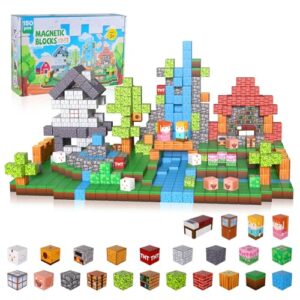 KIMPOK 150-Piece Magnetic Blocks, Magnetic Building Cubes for Kids Ages 3-8