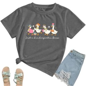 Kindergarten Teacher Shirts Women Preschool Teacher Shirts Teach Teaching Tshirts Teacher Life Tee Tops
