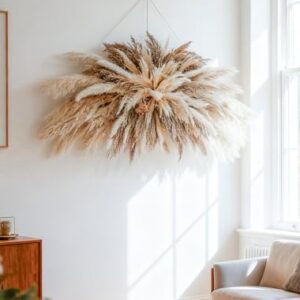 Large Boho Decor Pampas Grass Wall Decor - Need to Assembled