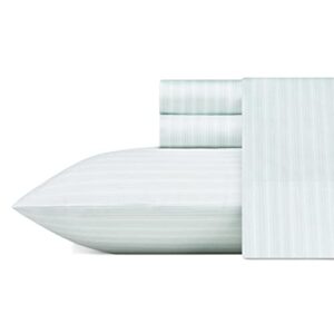 Laura Ashley - Twin Sheet Set with Fitted Sheet & Pillowcase | 100% Cotton Sateen, Lightweight, Deep Pocket Fitted Sheet, Flat Sheet & Pillowcase Included