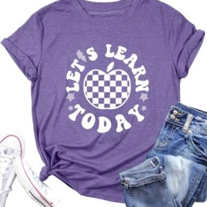 LAZYCHILD Teacher Shirts for Women: Teacher T-Shirt Teacher Gifts Tees Tops