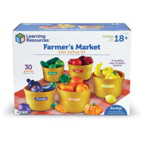 Learning Resources Farmer's Market Color Sorting Set, Play Food, Toddler Sorting Toys for Kids, Ages +18 Months