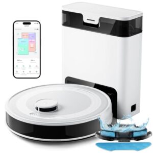 Lefant Robot Vacuum and Mop,10000Pa, 240Min, Self-Emptying，M2S Pro | 190° PSD Obstacle Avoidance, dToF LiDAR Multi-Floor Mapping, APP Customized Cleaning, Carpet Detection, 5200mAh Battery