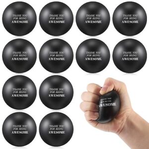 Lenwen 12 Pcs Motivational Balls for Adults 2.5 Inch, Black Awesome