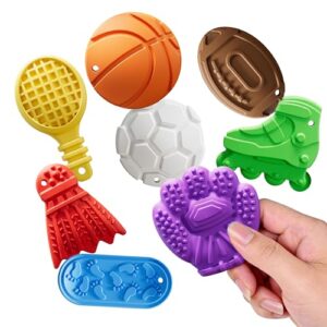 LIHBCAIYI 8Pcs Sports Sensory Fidget Stones, Silent Stress Relief Toys
