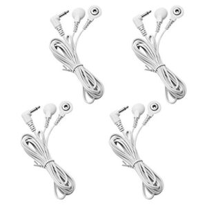 LiteTour 4 Count TENS Wires 3.5mm Plug to 3.5mm Snap Electrode Lead Wires