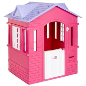 Little Tikes Cape Cottage Pretend Princess Playhousefor Kids, Indoor Outdoor, with Working Doors and Windows, for Toddlers Ages 2+ Years,Pink,Large