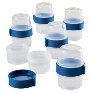 LOCK & LOCK LocknLock Easy Essentials Twist Two Way Container Food Storage Bin, BPA-Free/Dishwasher Safe, 12-Piece Set, Clear