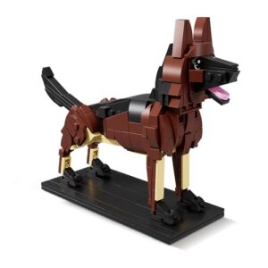 Lynda Kids German Shepherd Building Blocks Set, 336 Pieces Fun Dog Toy for Children, for Boys & Girls