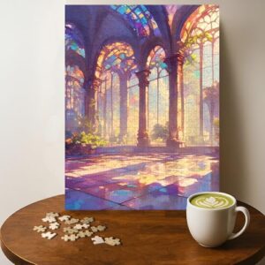 Madrid Palacio DE Cristal Location Jigsaw Puzzle - 500 Pieces Wooden Puzzle for Adults, Wall Art Gift, Finished Size: 20 x 15 Inch