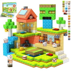 Magnetic Blocks,Birthday Gift Toys for 3 4 5 6 7 8 Year Old Boys & Girls,