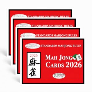 Mahjong Cards 2026 American Mahjong Reference Cards,Large Print Mahjong Set | Water-Resistant, Color-Coded Quick Reference Cards for 4 Players, Easy to Read for Home, Club, Travel & Game Night