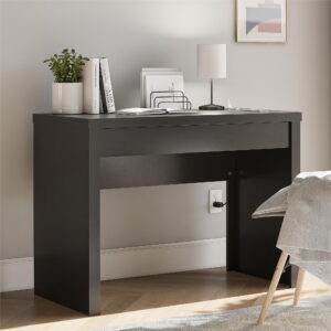 Mainstays Cooper Writing Desk with USB, Flat Black