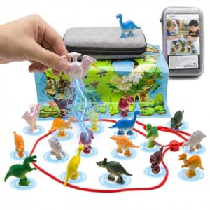 MAIWEIS Magnet Dinosaur Game, Fun Magnetic Stones Games with String