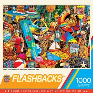 MasterPieces - 1000 Piece Jigsaw Puzzle, Beach Time Flea Market, Fun for Adults, Family, Kids, Non-Glare Finish, 19.25" x 26.75"