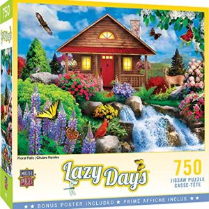 Masterpieces 750 Piece Jigsaw Puzzle for Adults and Family - Floral Falls - 18"x24"