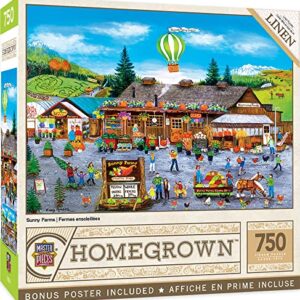 Masterpieces 750 Piece Jigsaw Puzzle for Adults and Family - Sunny Farms - 18"x24"