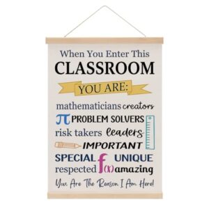 Math Classroom Decor, Math Classroom Must Haves, Teacher Classrooms Decor, Mathematics Wall Hanging Banner Gift for Teacher