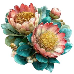 MEATRN King Protea Flowers Wooden Puzzles for Adults 501 Pcs