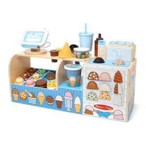 Melissa & Doug Cool Scoops Wooden Ice Creamery Play Food Set