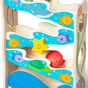 Melissa & Doug Rollables Wooden Ocean Slide Infant & Toddler Toy