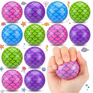 Meooeck 32 Pcs Mermaid Fidget Balls Bulk 2" Funny Mermaid Party Favors