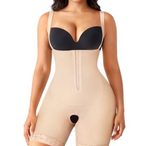 MERYOSZ Shapewear for Women Tummy Control High Waisted Faja Body Shaper (Beige,XX-Large)