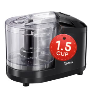 Mini Food Chopper – Small Electric Food Processor, 350ml Compact Vegetable Blender, Removable bowl, lid & blade, Simple one-button operation, 100W
