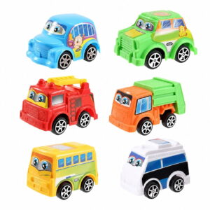 Mini Pull Back Clockwork Toy Car Set Of 6, Colorful Spring Powered Vehicle Collection Toy, Durable Companion Gift For Learning And Playtime