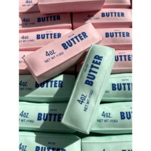 Mint Crunchy Butter Stick Squishy , Realistic 4oz Salted Butter Stress Squeeze Toy, Crispy Texture Moldable Food Sensory Toy for Kids Adults, Novelty Fidget Toy Desk Gift