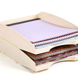 Mintra Office Plastic 2pk Letter Tray (Ivory)