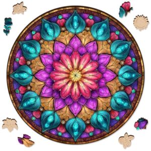 Mocfesk Wooden Jigsaw Puzzles for Adults, Mandela Wood Puzzles