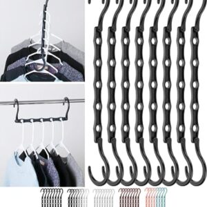 Mr. Pen- Space Saving Hangers, 8 pcs, 360° Rotating Hooks | Magic Cascading Hanger Organizer with 5 Enclosed Slots, Closet Organizers and Storage for Clothes