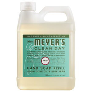 Mrs. Meyer's Clean Day Hand Soap Refill, Basil Scent, 33 Fl Oz