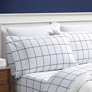 Nautica - Twin XL Sheet Set with Fitted Sheet & Pillowcase | 100% Cotton Percale, Deep Pocket Fitted Sheet, Full Size, Flat Sheet & Pillowcase Included
