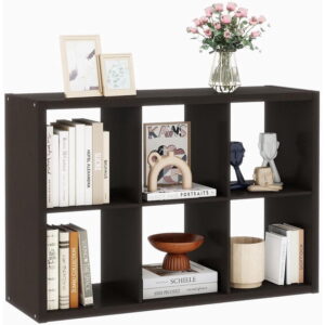 Nextay 6 Cube Storage Organizer, Cube Bookshelf, Display Storage Bookcase for Living Room, Bedroom, Entrance Hall, Home Office, Black