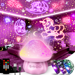 Night Light Star Projector for Kids, Starry Projector Light for Kids Room, Unicorn Toys for Girls Age 3 4 5 6 7, Birthday Gifts for 3-12 Year Old Boys Girls, Bedroom Decor