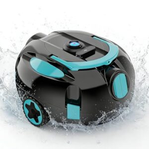 Obito H1 Robotic Pool Cleaner, Powerful Robotic Cleaner with Dual Suction Inlets, Cordless Automatic Pool Cleaner for Cleaning the Bottom of the Pool, 130-Min Runtime (Cannot Climb Walls)