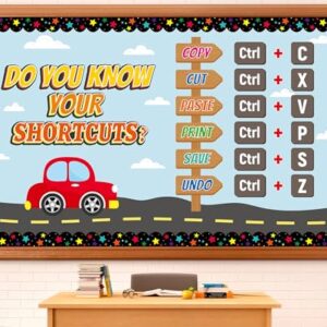 OBUSATT Computer Lab Bulletin Board Set Shortcuts Science Classroom Decor