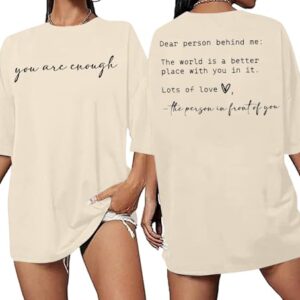 Oversized Be Kind Shirt Women Kindness Teacher Shirts Inspirational Tee Top