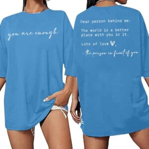Oversized Be Kind Shirt Women Kindness Teacher Shirts Inspirational Tee Top