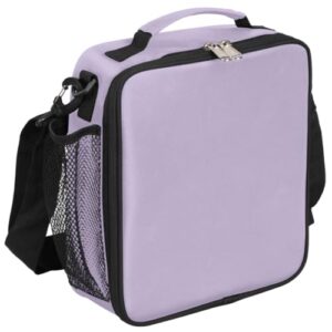 Pardick Lunch Box for Kids Girls Boys Light Purple Lunch Bags for Teens Freezable Insulated Lunch boxes for School, Picnic, Cooler Tote Bag with Adjustable Shoulder Strap